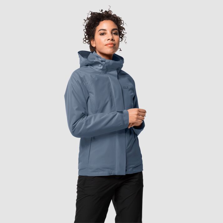 Chamarra Outdoor Jack Wolfskin Iceland Voyage 3in1 Mujer Azules Mexico-6841795